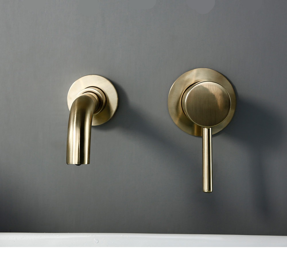 Wall Mounted Brass Bathroom Faucet - Decoratormall