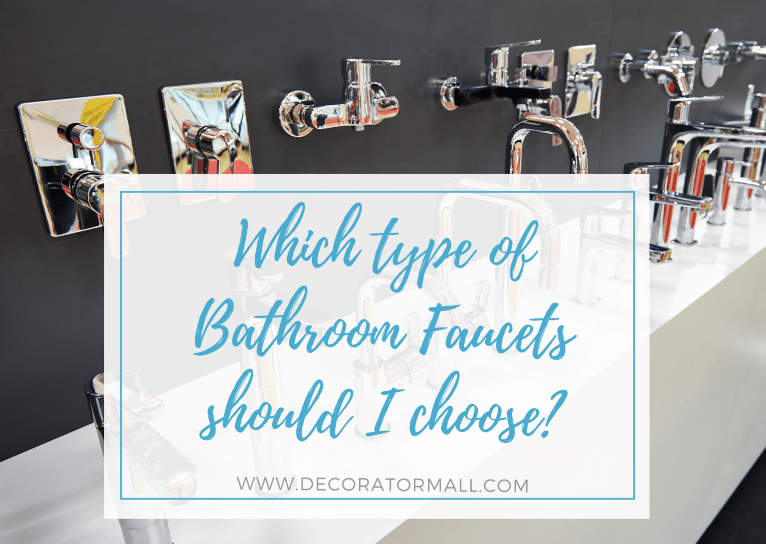 Bathroom faucet mounting types