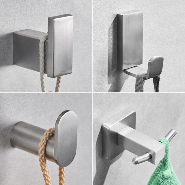 Brushed Stainless Steel Robe Hooks Decoratormall