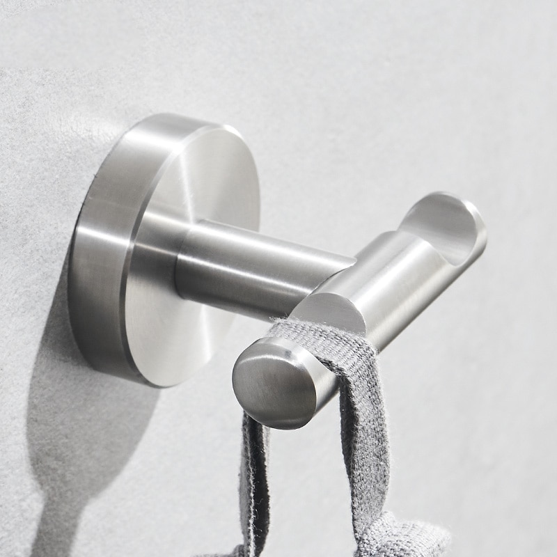 Brushed Stainless Steel Robe Hooks Decoratormall