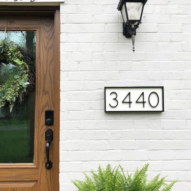 5 Inch Floating Black House Number & Letters