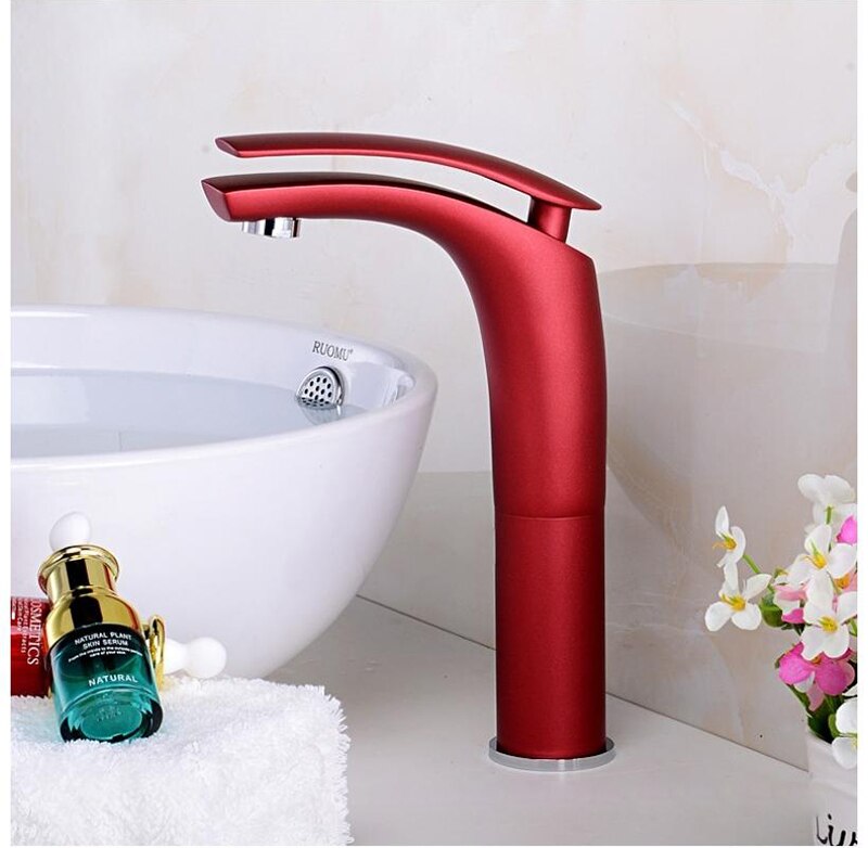 Red Bathroom Basin Faucet Decoratormall